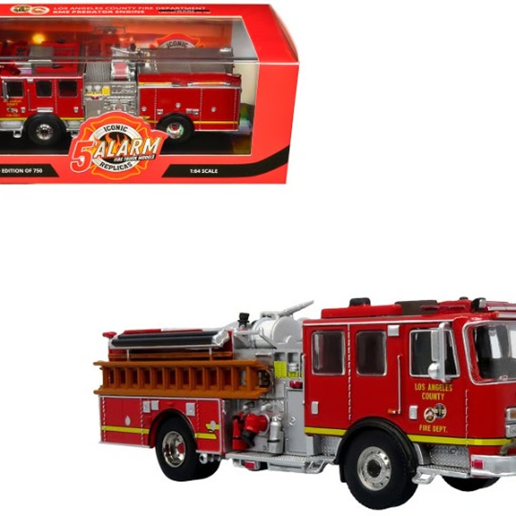 KME Predator Fire Engine Los Angeles County Fire Department Red 5 Alarm