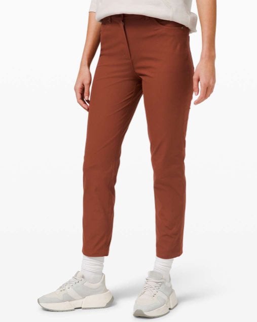 Lululemon City Sleek 5 Pocket 7/8 Pant Dark Terracotta