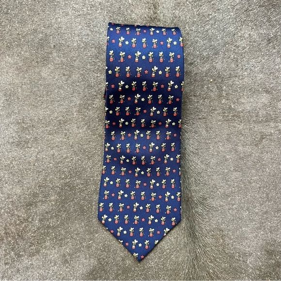 Feragammo Floating Honeybee Bees Printed Silk Tie
