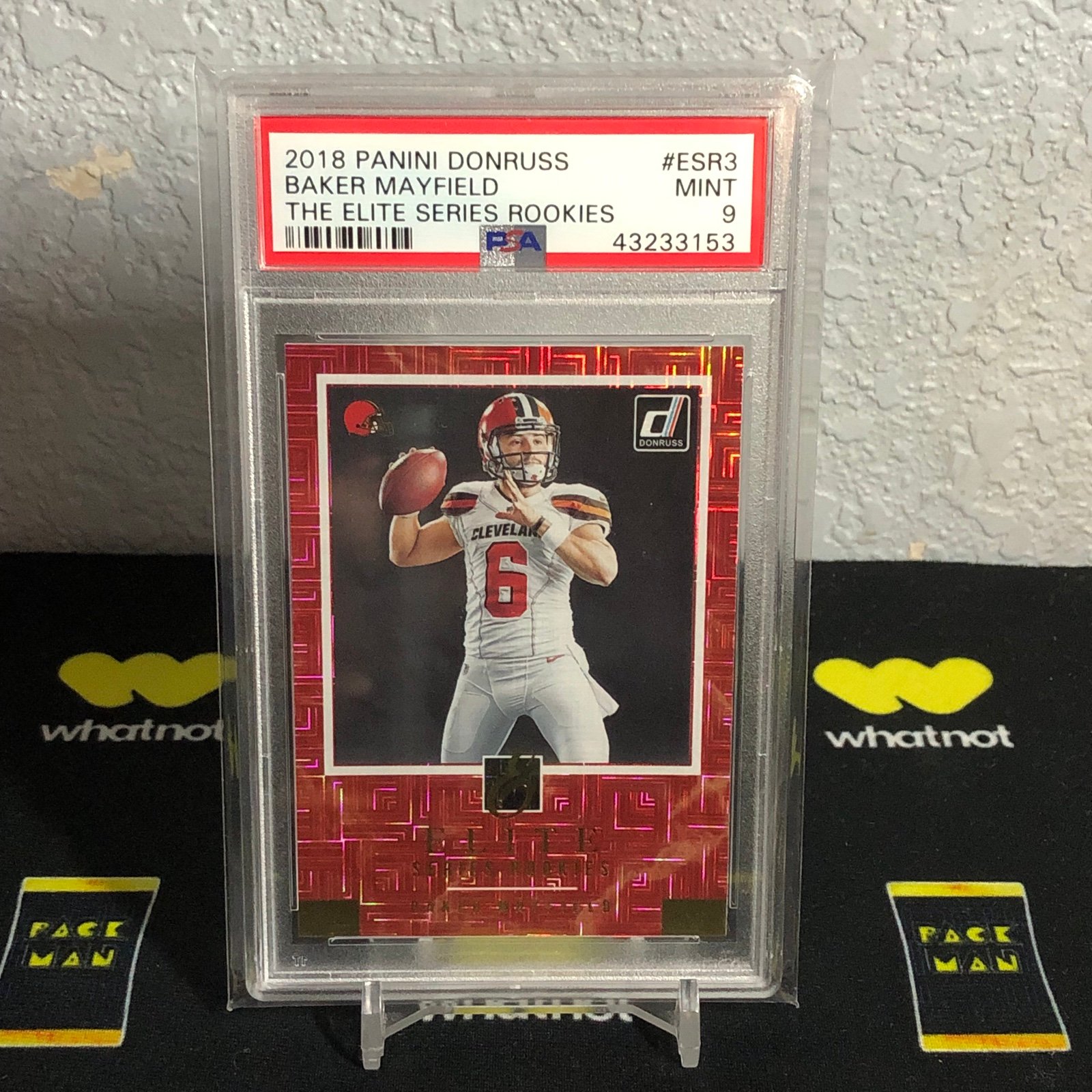 2018 Panini Donruss Baker Mayfield The Elite Series Rookies #ESR3 PSA Mint 9