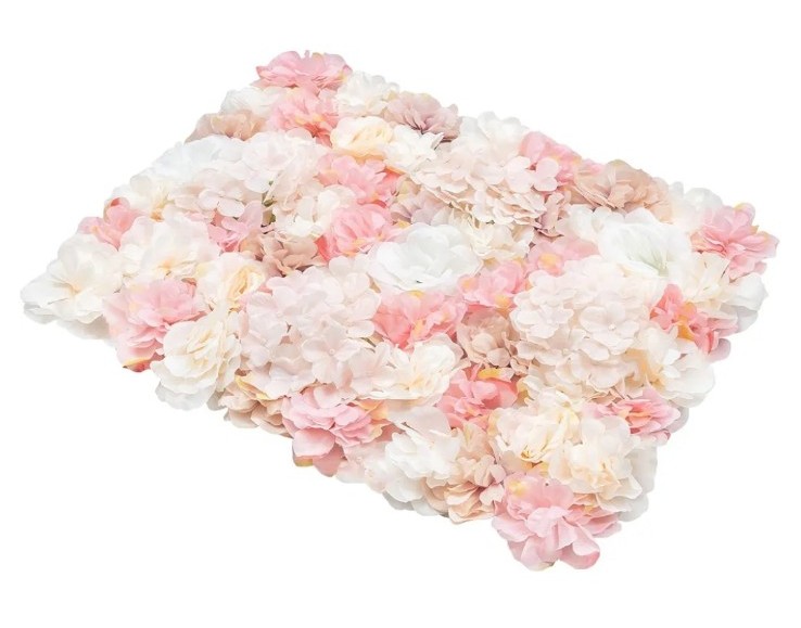6Pcs Artificial Flower Wall Panel Floral Backdrop Party Wedding Decoration