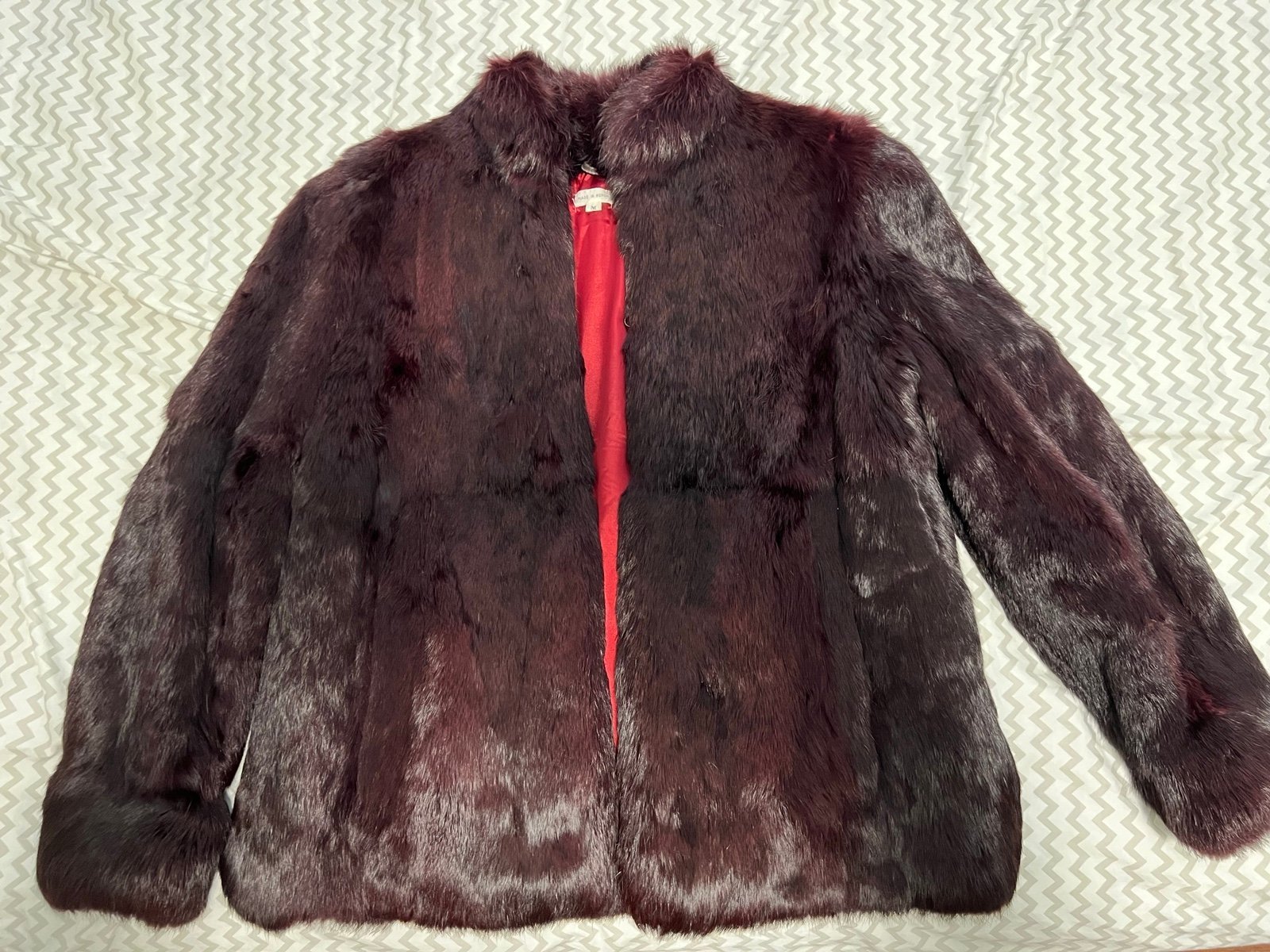Rabbit fur coat