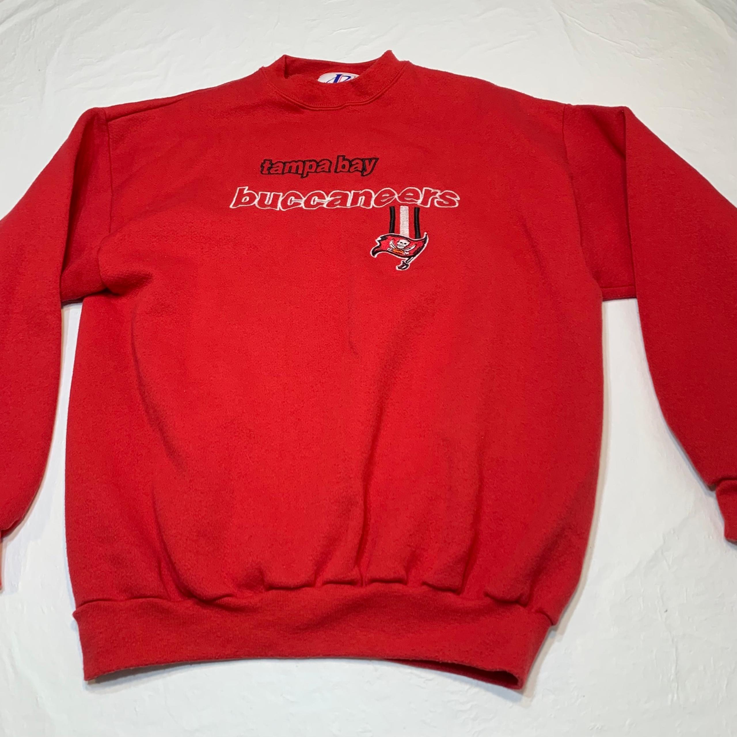 VINTAGE Tampa Bay Buccaneers Red Crewneck Sweatshirt Logo Athletic Men’s Large