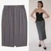 NEW Abercrombie & Fitch Tailored Mid Waisted Midi Pencil Trouser Skirt Gray L