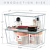 4 Pack 4.5-Inches Tall Storage Organizer Bins ETRE2
