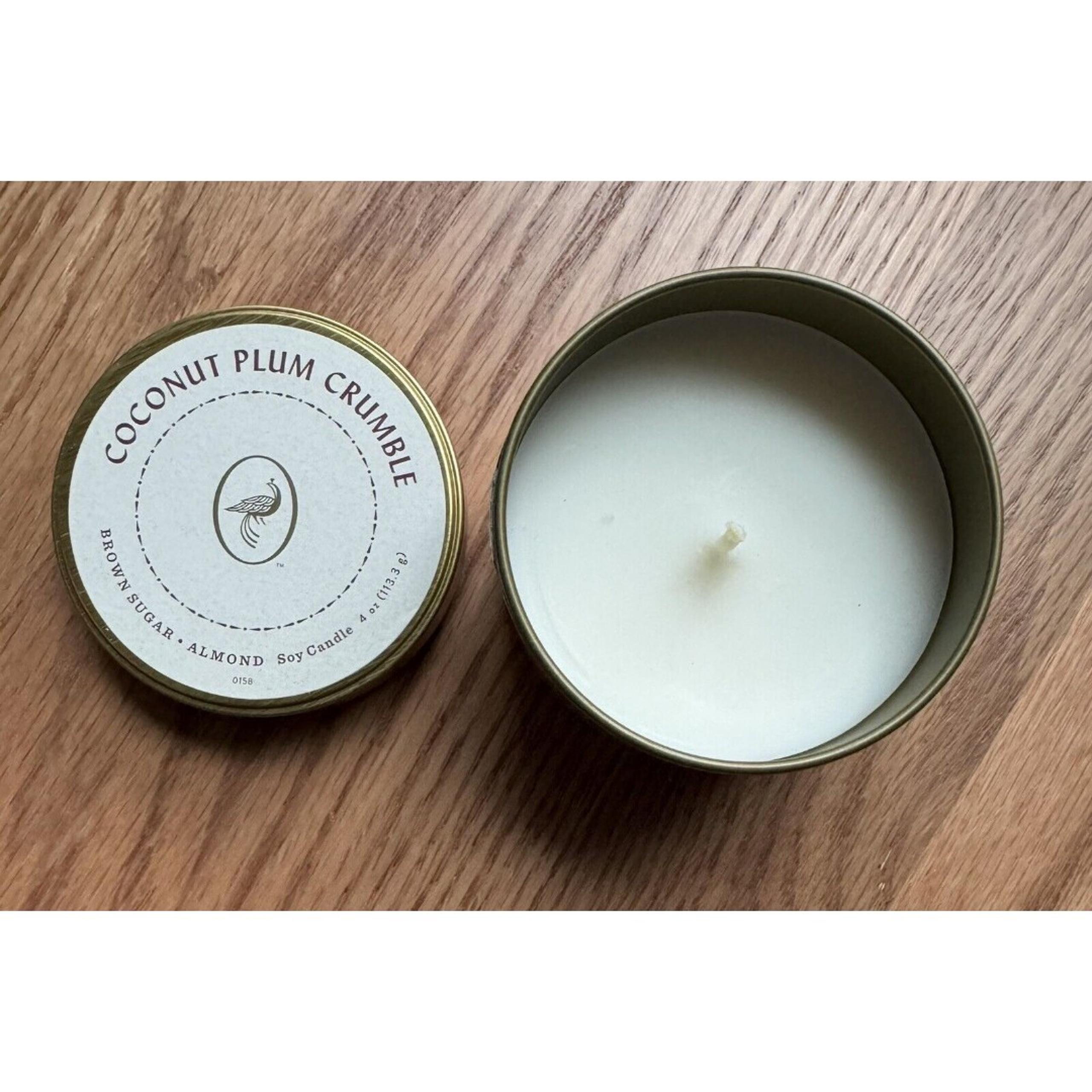 NEW Opalhouse Coconut Plum Crumble Scented Brown sugar & Almond Soy Candle 4 Oz