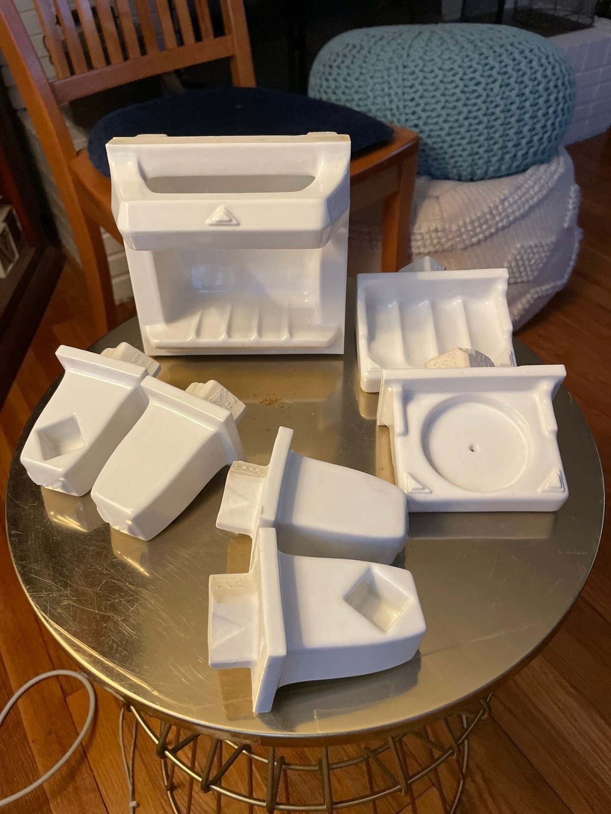 Vintage Fairfacts Ceramic Bathroom Set (7 Piece)