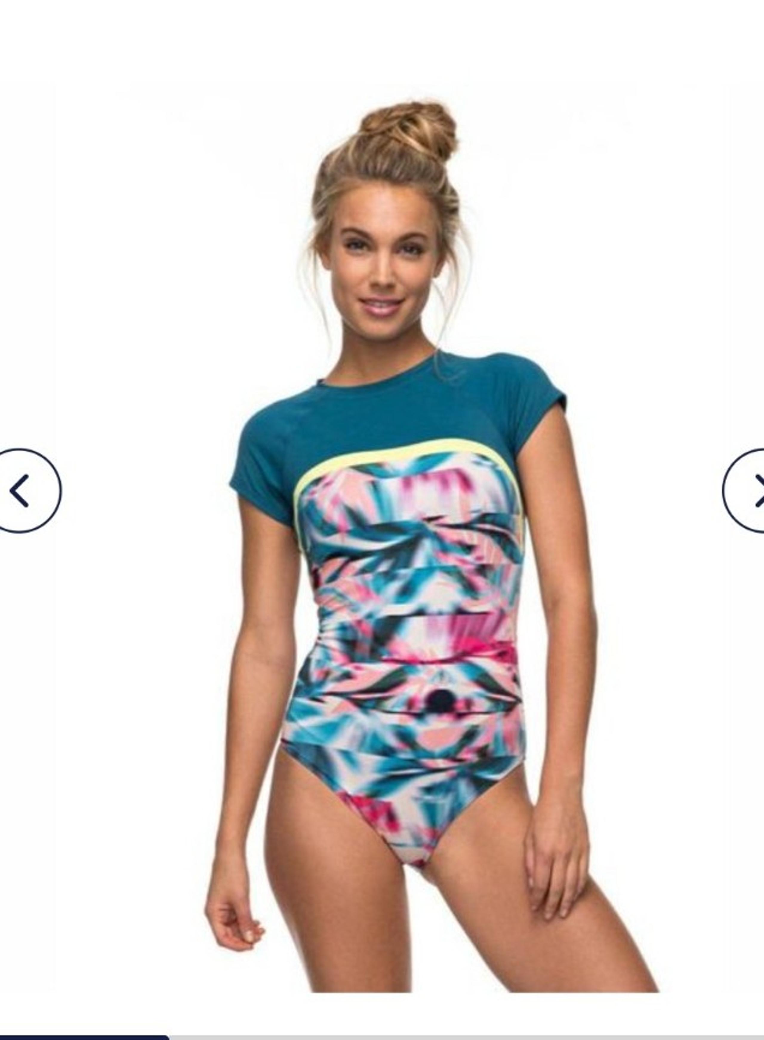 ROXY Women's Keep It Roxy Surf One-Piece Swimsuit Rashguard size Small NWT