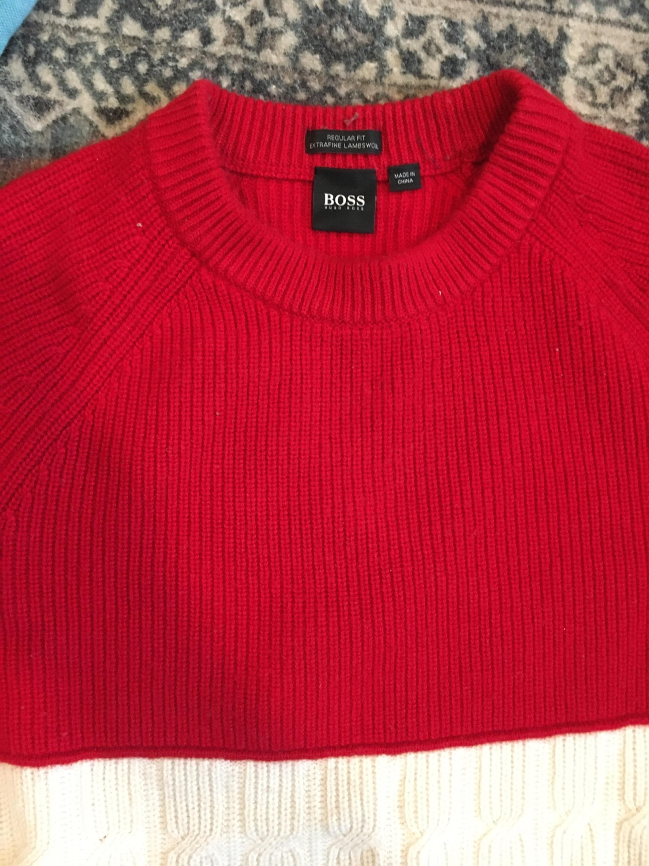 boss hugo boss wool crewneck sweaters