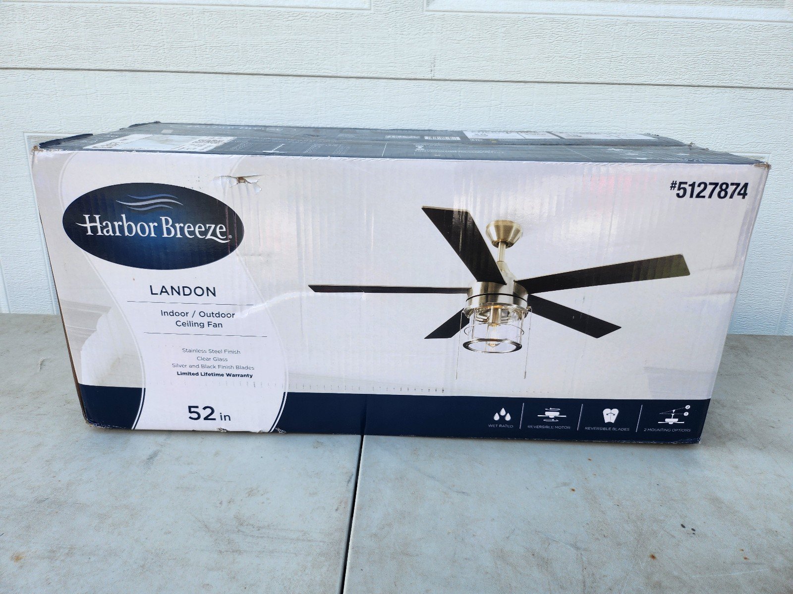 Harbor Breeze Landon 52-in LED Indoor/Outdoor Ceiling Fan