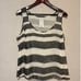 Armani Collezioni Pure Silk Sleeveless Flowy Stripe Polka Dot Blouse Size 10