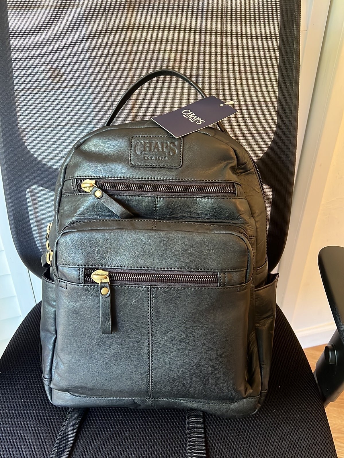 NWT CHAPS leather backpack