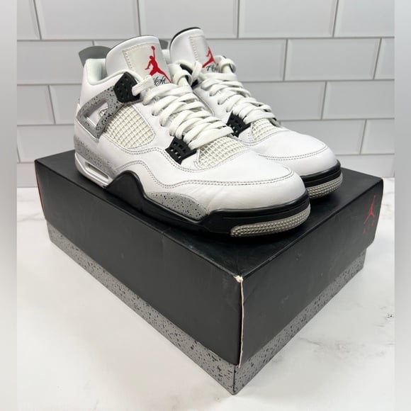 Nike Retro Air Jordan White Cement Cements 4s 4 Mens Men