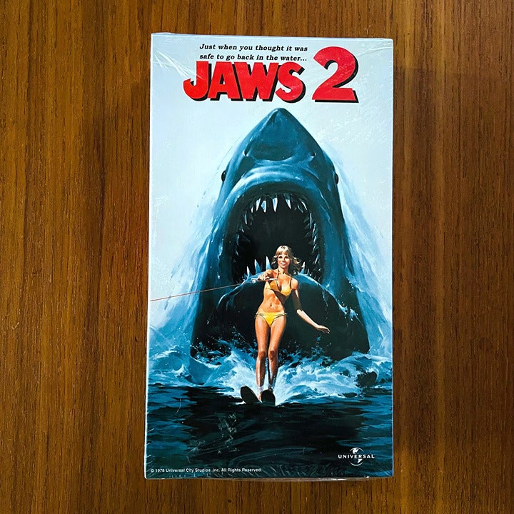 Vintage 1978 Jaws 2 II VHS Movie Sealed in Original Shrink Wrap Horror Brand New
