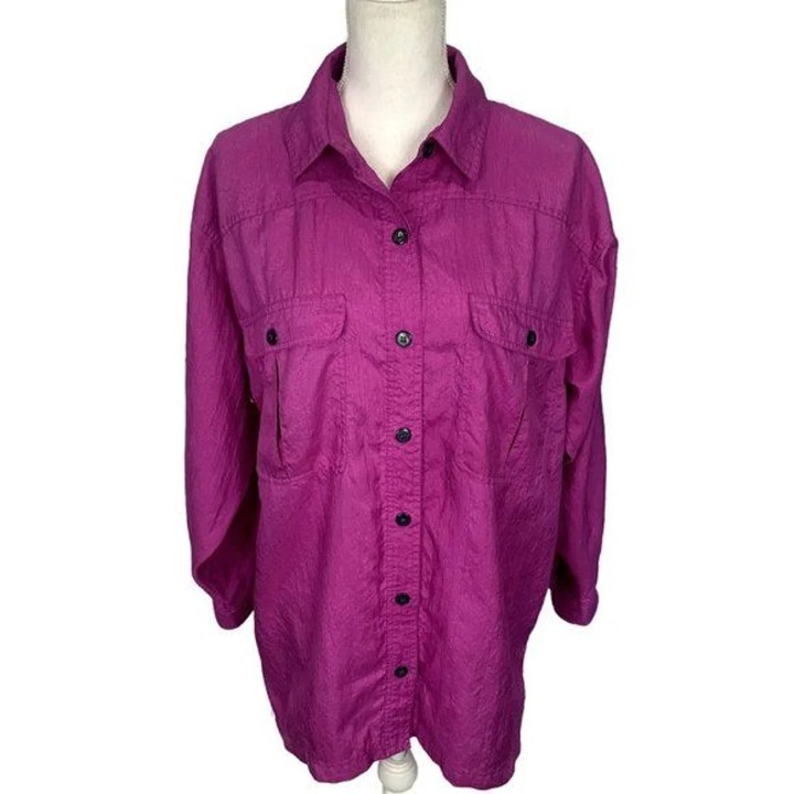 Joan Harper II Women's Long-Sleeved Button-Down Blouse Size 18W