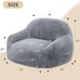 Giant Bean Bag Chair BeanBag Sofa with Armrests Foam Fill for Adults Plush Gray