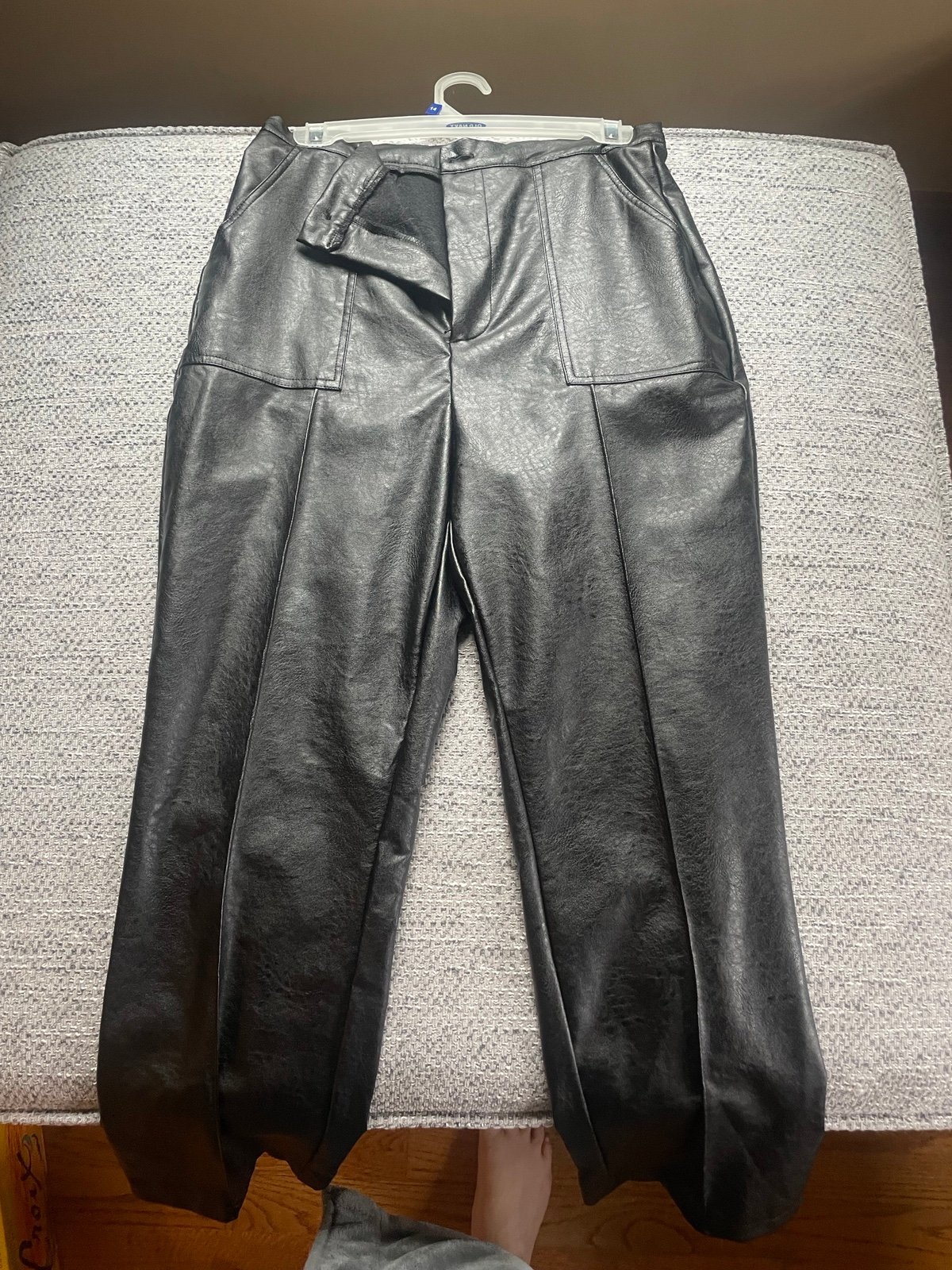 black leather pants