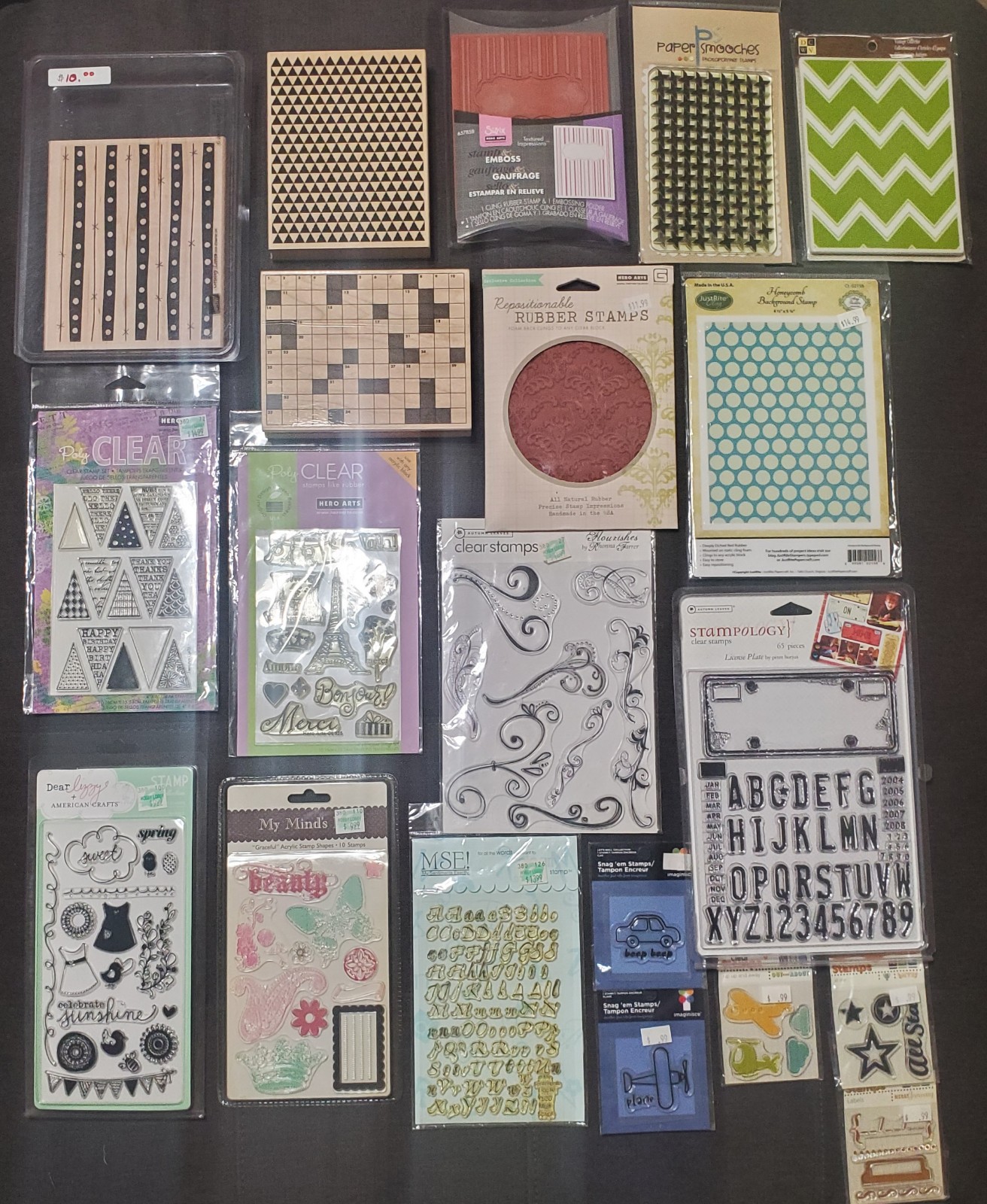 Stamps Lot for Cardmaking and Scrapbooking