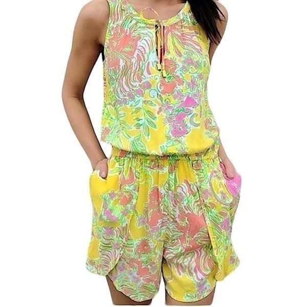 LILLY PULITZER X TARGET | Happy Place Romper in Challis Yellow Women’s Size S