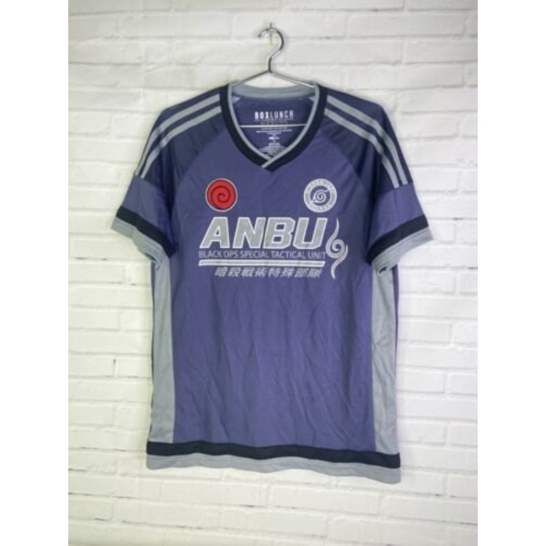 Naruto Anbu Black Ops Kakashi Hatake Jersey Shirt Mens Size M
