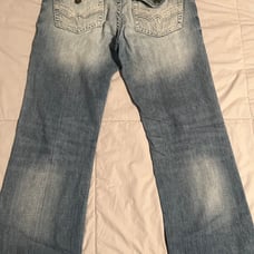 Affliction distressed baggy jeans for men