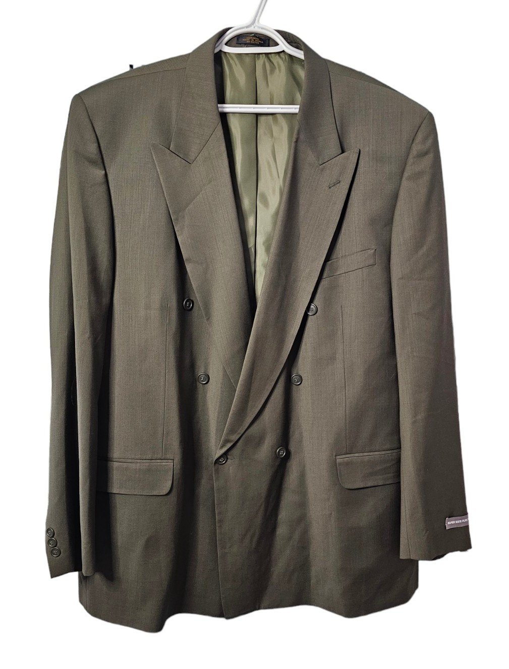 Today's Man Super 100s Wool Sport Coat Suit Jacket Forrest Green 52 XL NWT NEW