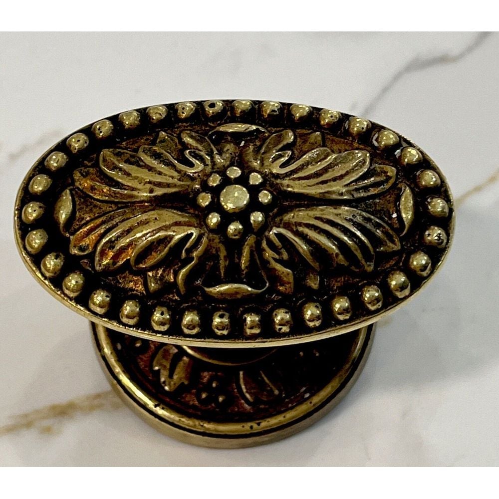 Antique Brass Gold Finish PE Guerin Door Hardware Handle,Rosette, Mounting Screw