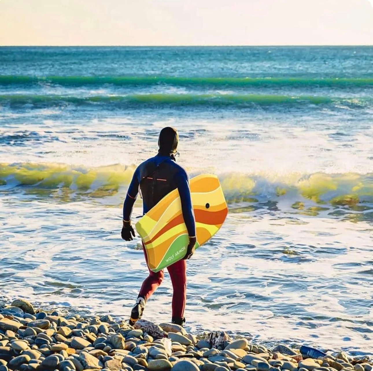 41” Lightweight Bodyboard Surfing Body Board With leash for Beach Water Park