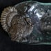 Vintage Bubble Glass Dish with Metal Turkey Embellishment, Thanksgiving Table