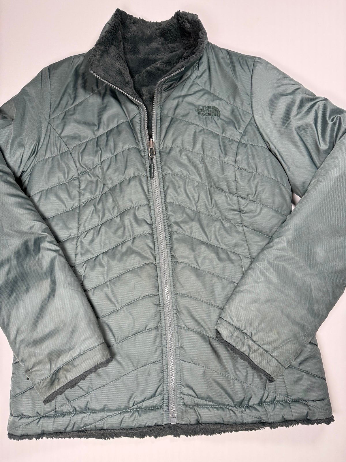 The North Face Women’s Green Mossbud reversible Puffer Jacket size small