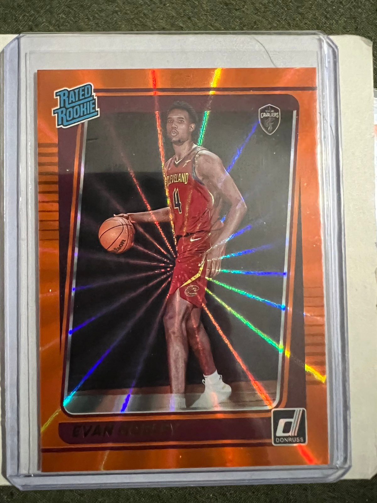Donruss orange laser Evan Mobley