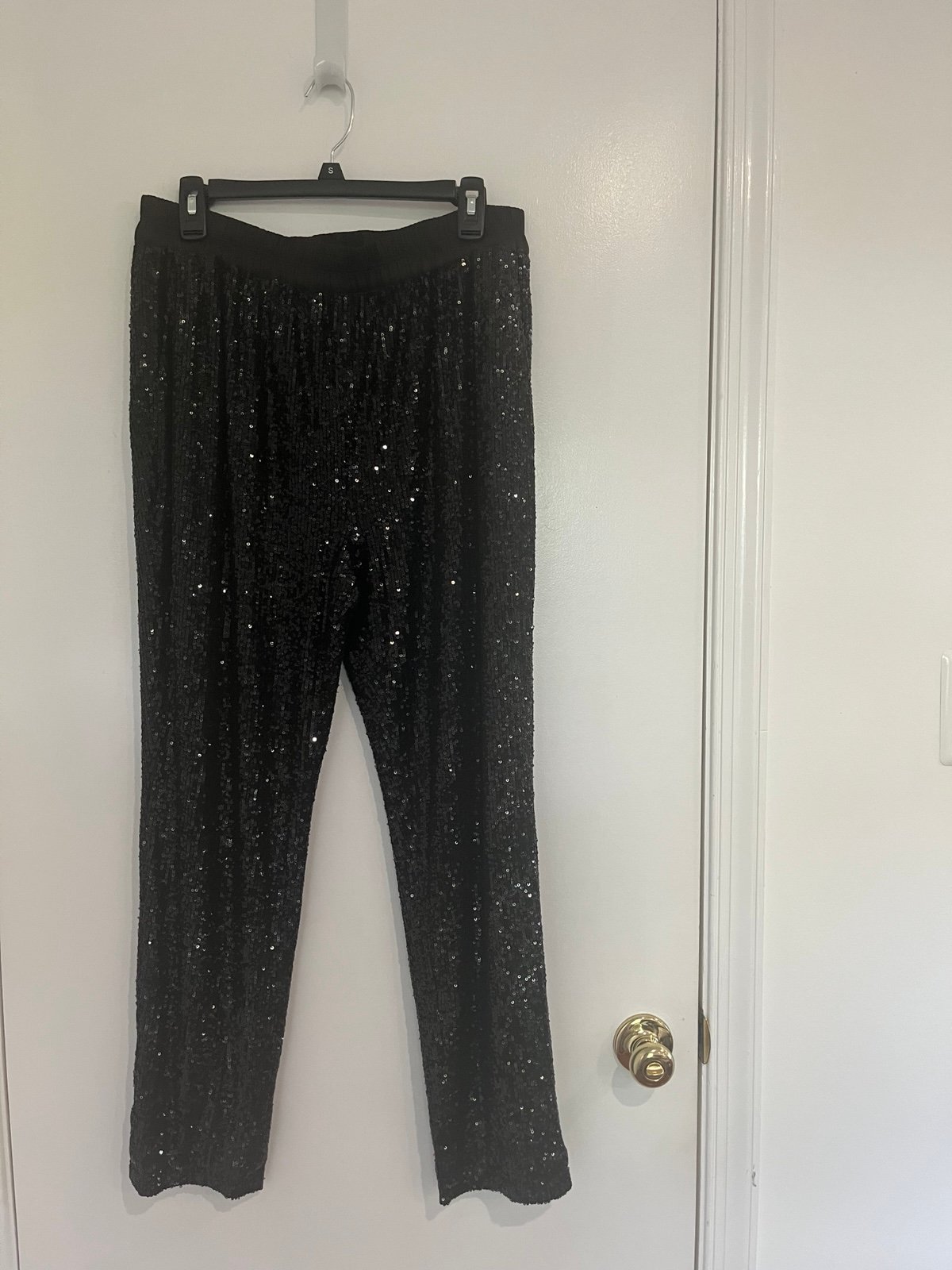NWT-Ramy Brook Black Arlin Sequin Jogger Size Large