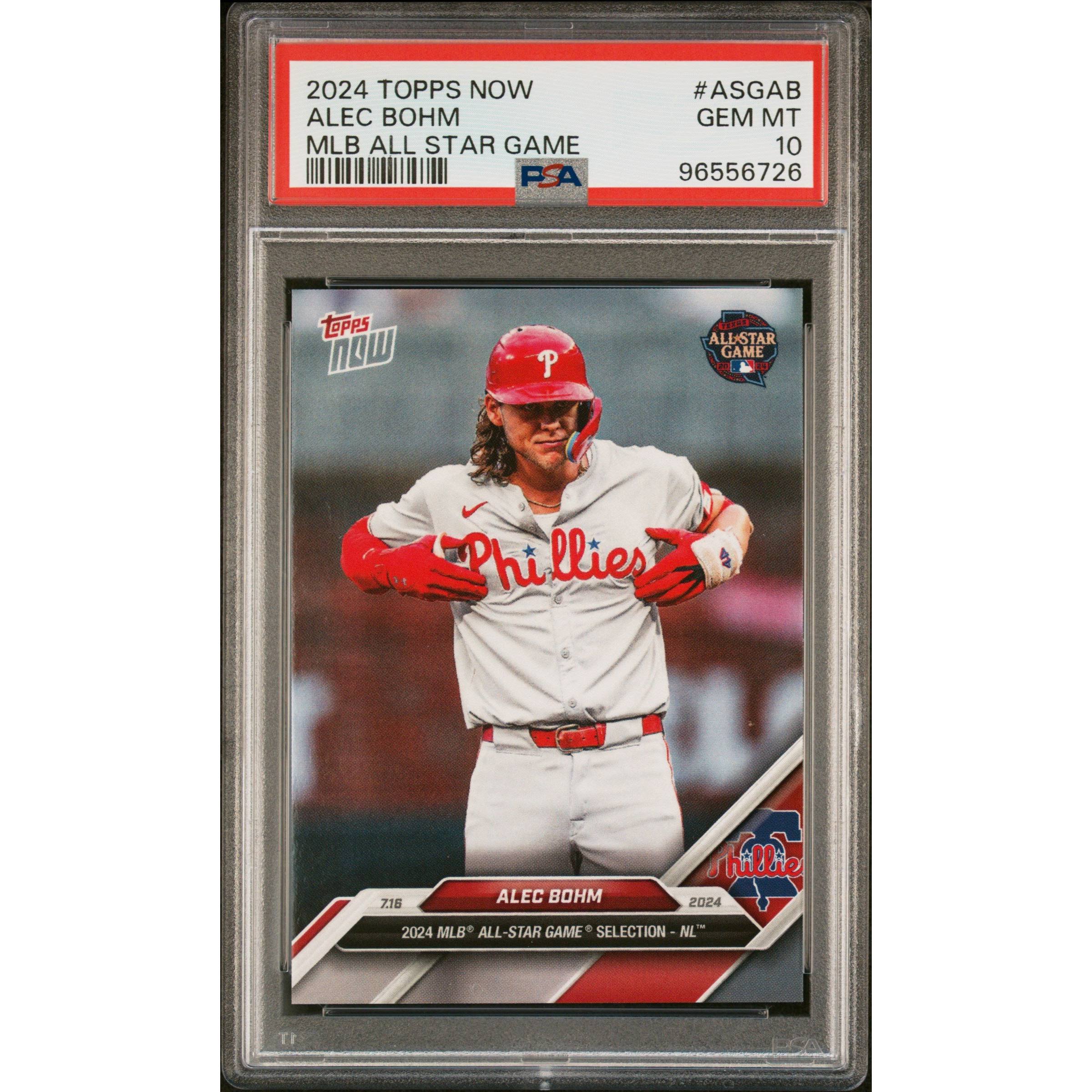 Graded 2024 Topps Now Alec Bohm #ASGAB MLB All Star Game Card PSA 10
