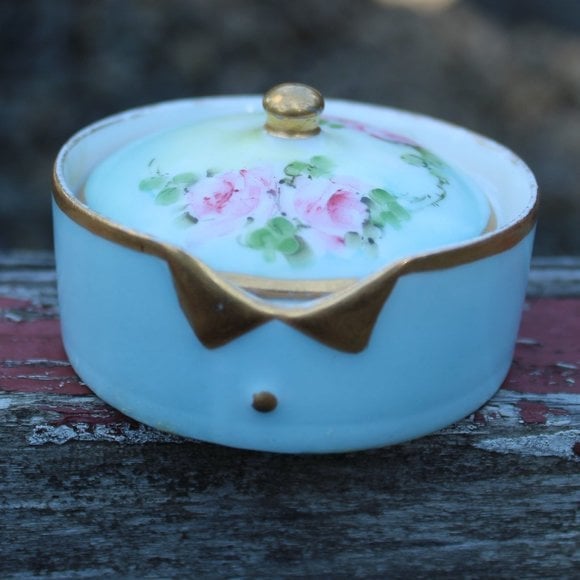 Rosenthal Bavaria Porcelain trinket box Emily Phelps Haines hand-painted