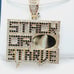 14K Gold Plated Cubic Zircon Pendant, INUS1BR244