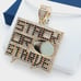 14K Gold Plated Cubic Zircon Pendant, INUS1BR244