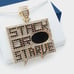 14K Gold Plated Cubic Zircon Pendant, INUS1BR244