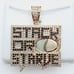 14K Gold Plated Cubic Zircon Pendant, INUS1BR244