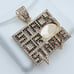 14K Gold Plated Cubic Zircon Pendant, INUS1BR244
