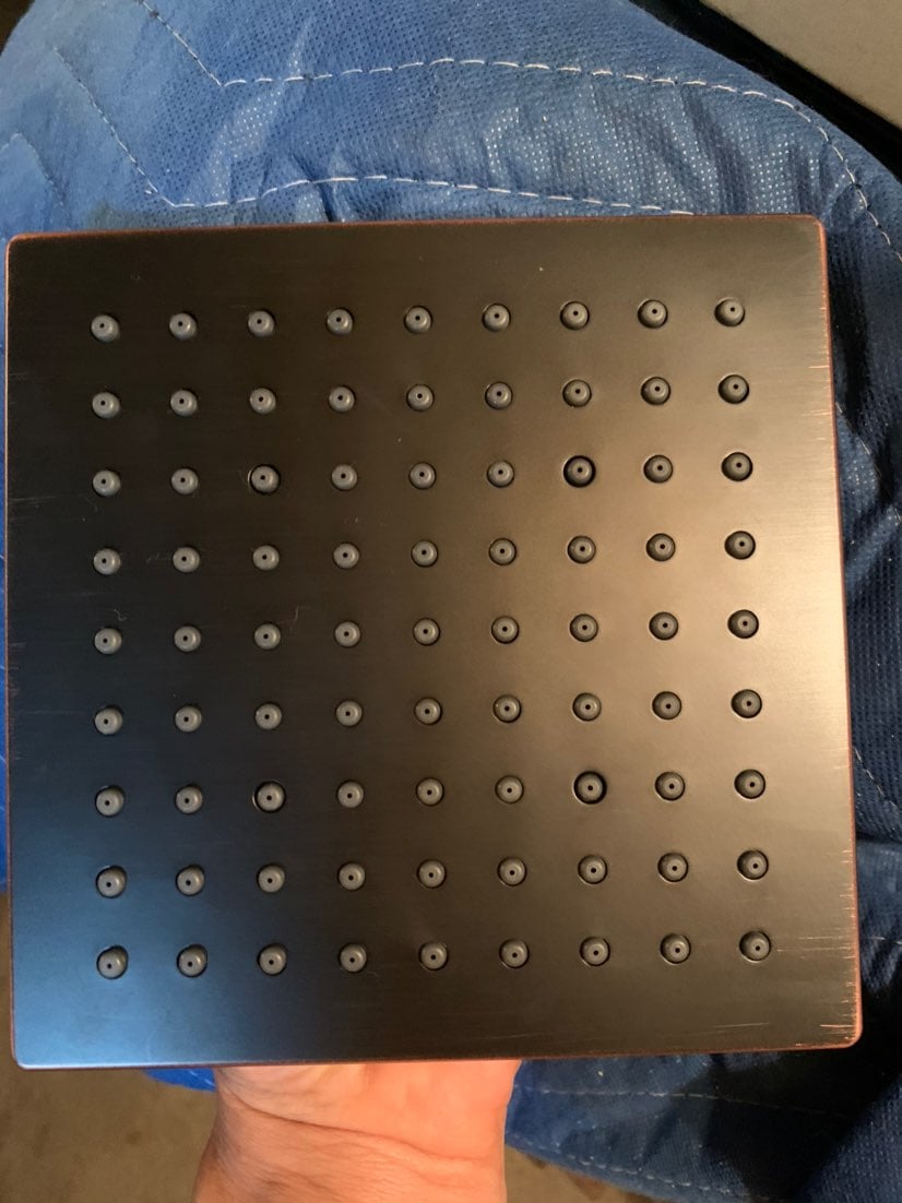 Pfister rubbed bronze shower head