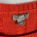 J. Jill Cable Knit Wool Blend Red Orange Scoop Neck Tunic Sweater Large