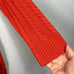 J. Jill Cable Knit Wool Blend Red Orange Scoop Neck Tunic Sweater Large