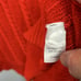 J. Jill Cable Knit Wool Blend Red Orange Scoop Neck Tunic Sweater Large