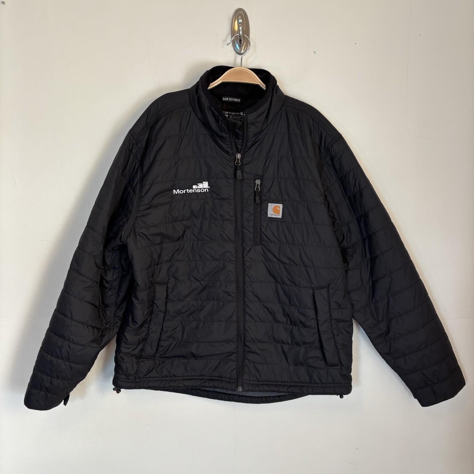 Carhartt Men's Rain Defender Jacket Insulated Puffer Repellent Black Branded L