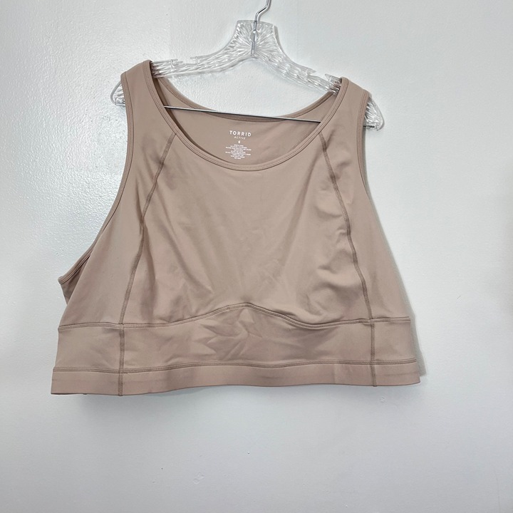 Torrid Active Light Support Sports Bra Beige 4-Way Stretch Breathable Size 6X