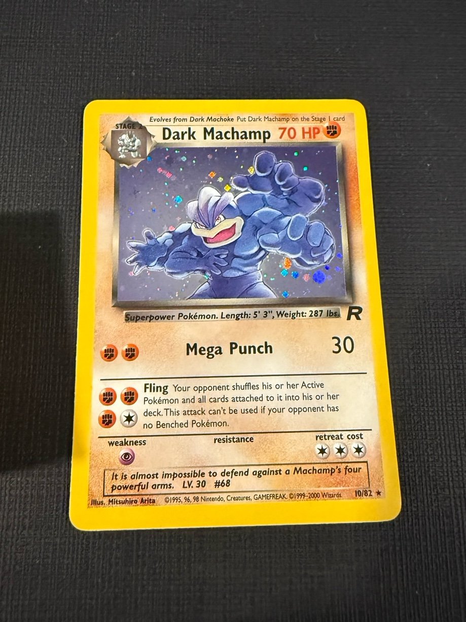 Pokemon card Dark Machamp team rocket