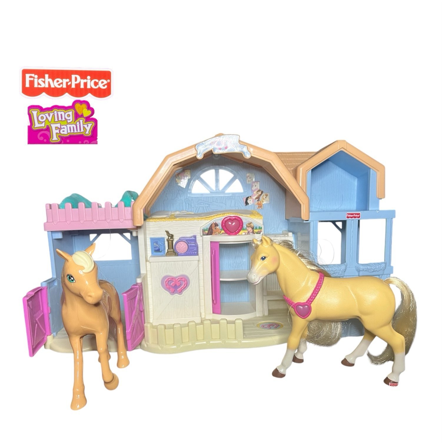 FISHER PRICE LOVING FAMILY SWEET Expressions STABLE FRIENDSHIP PONIES HORSES