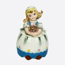 RARE Vintage 1950s Lefton Dutch Girl Cookie Jar Japan #2366 Ceramic 9.5 Holland