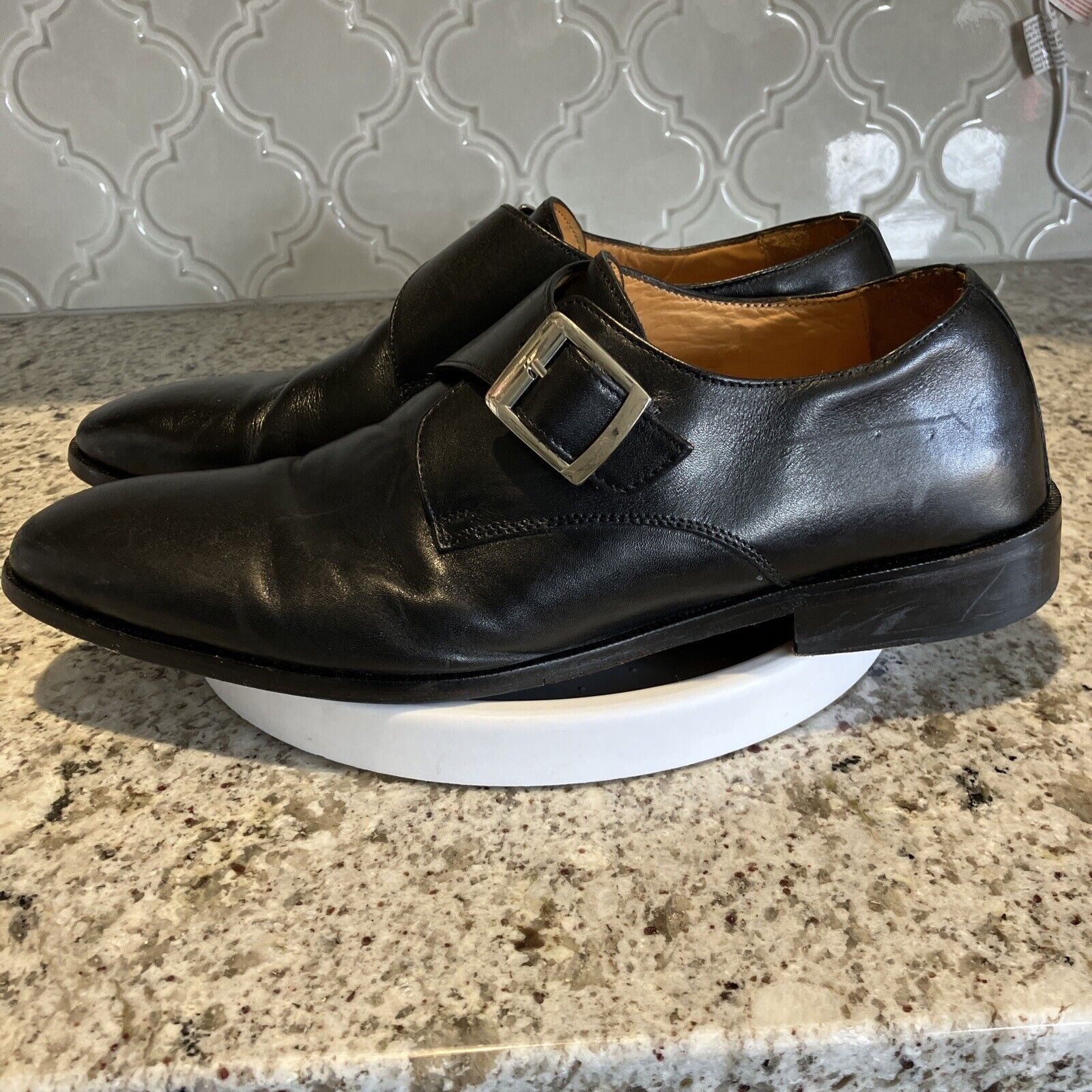 Carlos Santana Freedom Monk Single Strap Loafer, Black Men's Size 11D US