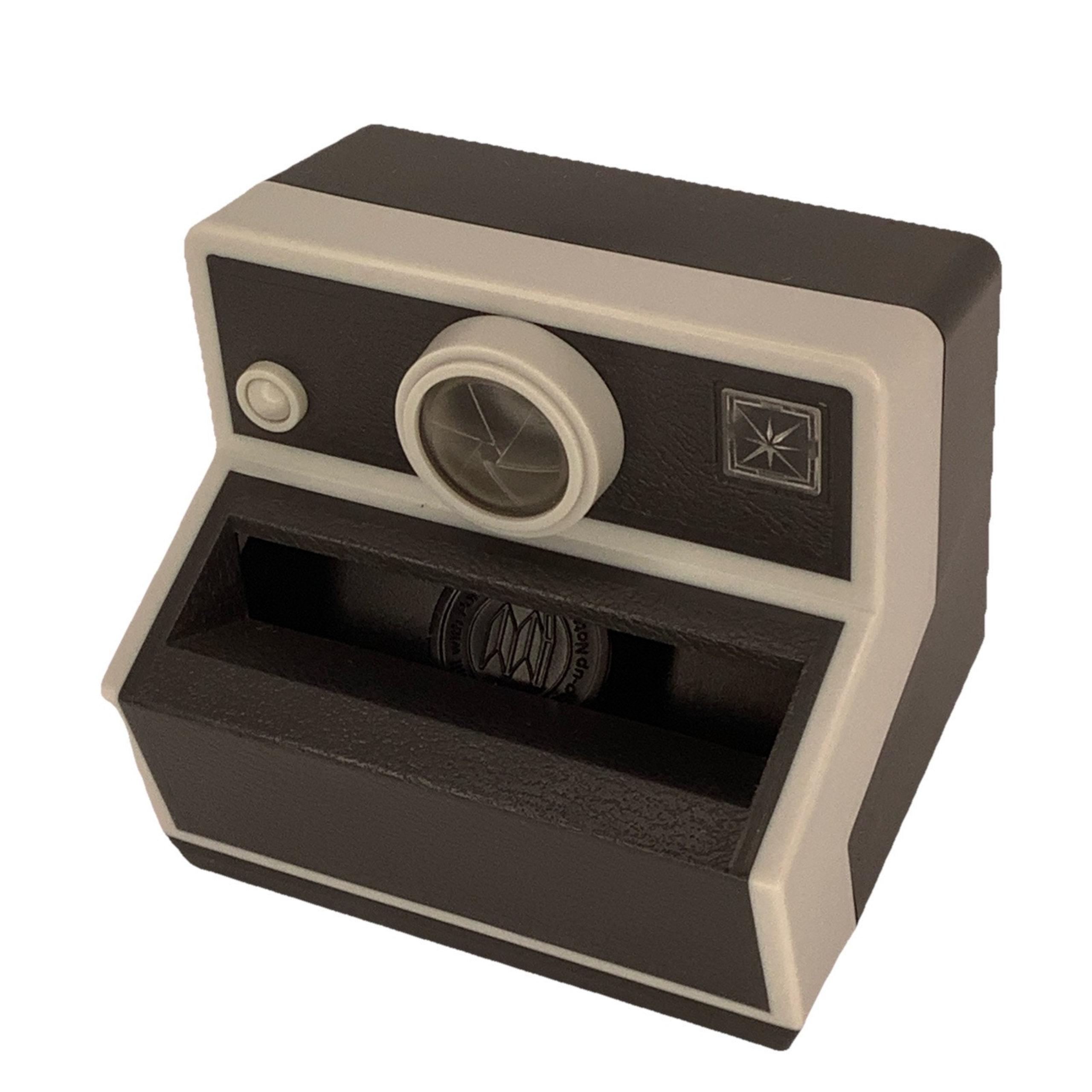 Post It Sticky Note Dispenser Holder Polaroid Camera Vintage Heavy Base